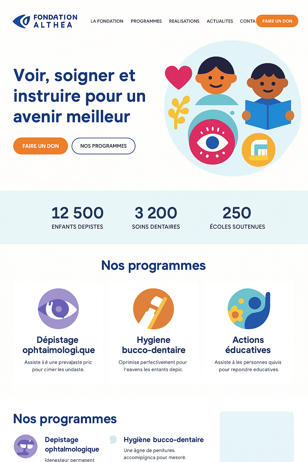 Programme ophtalmologie